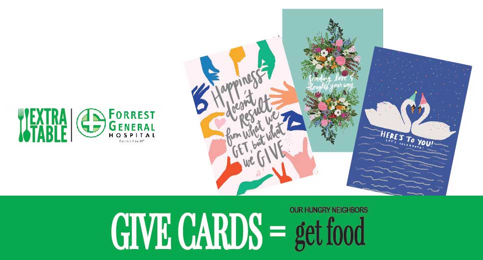 GIVE CARDS TO BENEFIT EXTRA TABLE